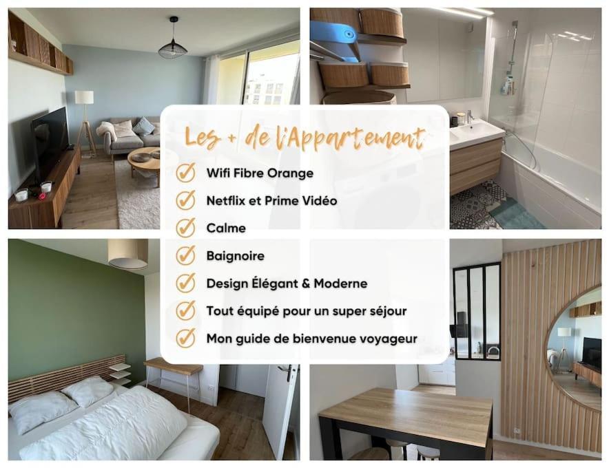 Apartament Le Calme - Design - Vue Panoramique Sur La Saone Caluire-et-Cuire Zewnętrze zdjęcie