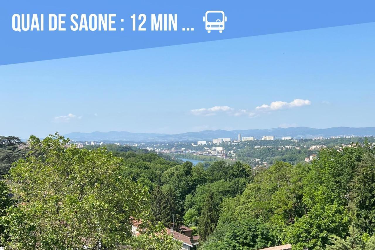 Apartament Le Calme - Design - Vue Panoramique Sur La Saone Caluire-et-Cuire Zewnętrze zdjęcie